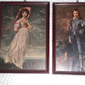 Antique Pinky & Lil Boy Blue frame pictures